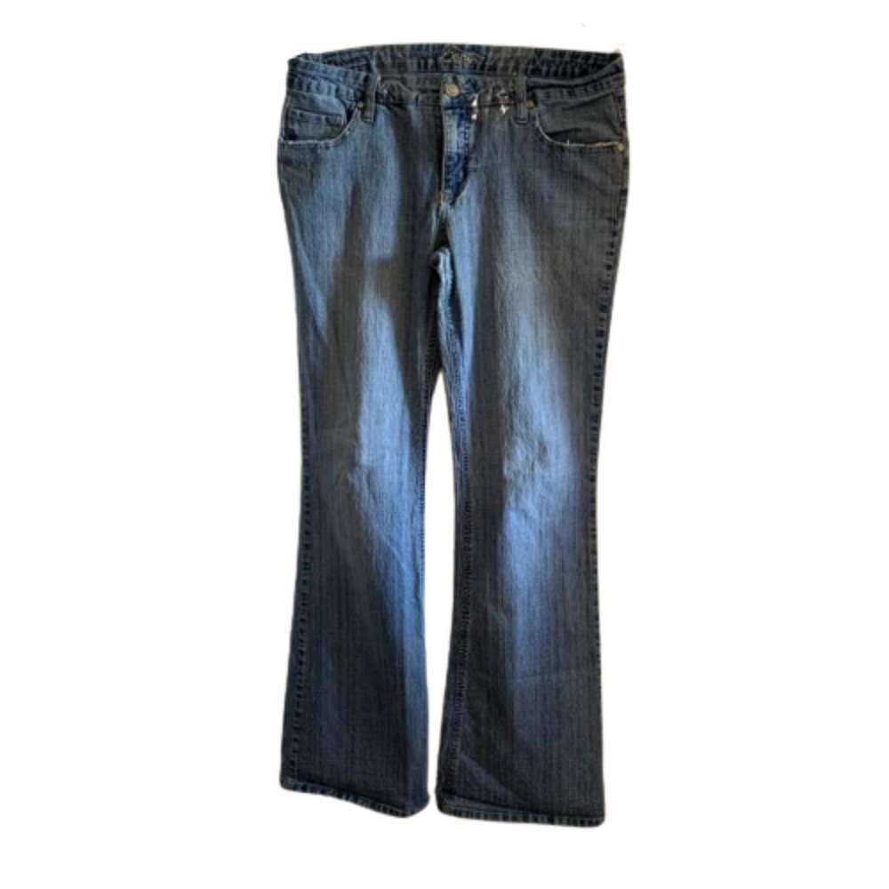 Vintage Bongo Women's Denim Flare Leg Jeans Medium Size 11 Boho Joe Y2K